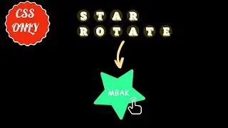 【MBAK】Pure CSS | CSS Star Rotate Effects | Hover #onlinetutorials