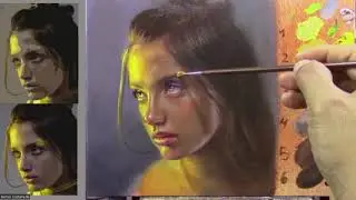 Painting a portrait with oils / from group class in Patreon
