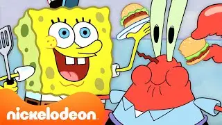 SpongeBob & TMNT | 60 MENIT di Krusty Krab 🍔 | Nickelodeon Bahasa