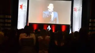 Elad Menahem singing the the national anthem of Canada at Ezer Mizion Canada event
