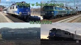 Pociągi w Świebodzicach 02.03.2025