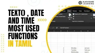 EXCEL VIDEO 8 | Text ,date and time function in a quick view | #blackboardlearning #exceltutorial