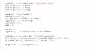 C++ 11 Library: Tuple