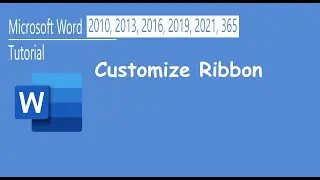 Tutorial Microsoft Word Costumize Ribbon