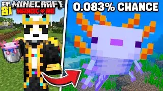 I Found the RARE BLUE AXOLOTL in Minecraft Hardcore