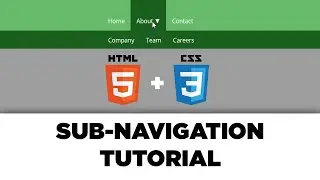 CSS – Sub-Navigation Bar Tutorial