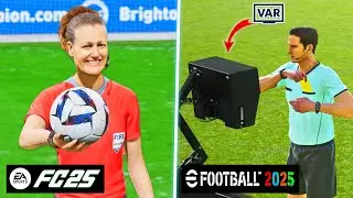 EA FC 25 vs eFootball 2025 - Referee Realism | Fouls & Cards Comparison
