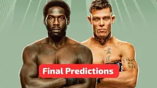 Final Predictions For UFC Fight Night Jared Cannonier vs Caio Borralho