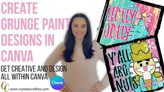 How to Make Grunge Paint Designs in Canva | Splatter Paint Design Tutorial
