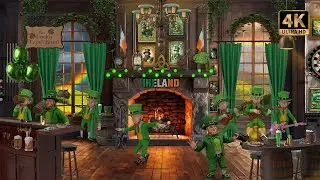 The Lucky Leprechaun Pub 🍀 St. Patrick’s Day Ambience with Irish Music, Dancing & Celebration | 4K