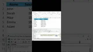 Sort Data by Sales Using VBA in Excel | Daily VBA Tips 🚀 