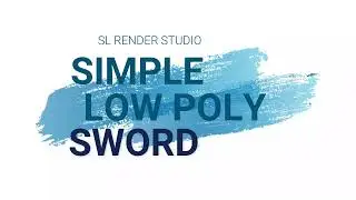 SIMPLE LOW POLY SWORD in blender
