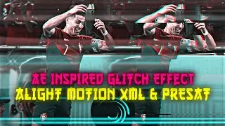 AE inspired glitch effect alight motion #xml and #presat ||