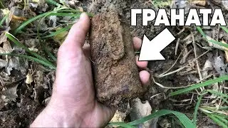 Монета, Гудзик, Граната та купа патронів у лісі біля с.Угринів, Івано-Франківська область