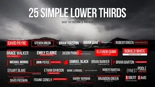 Lower Thirds | After Effects Template | Elements