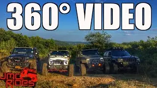 360 Video Off Road - Modded JEEP Wrangler Rubicon Off Roading & Exploring Trails