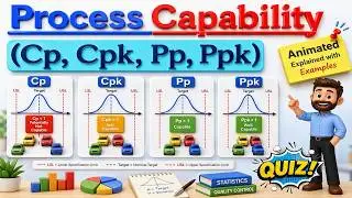 What is Process Capability Cp Cpk ? | Explaining Cp, Cpk, Pp, Ppk with Animated Examples