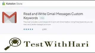 Katalon Plugin - Read and Write Gmail Custom Keywords