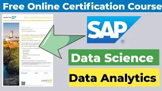 Free Certification Course on Data Science | Sap Free courses online with Certificate | Data Analysis
