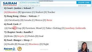 Lecture Video _18EGH28_Module 3_ Analogy _Word pair_ Arulmozhi.V
