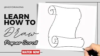 How to draw Paper Scroll Easy