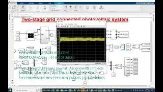 Two stage grid connected photovoltaic system Matlab Simulink simulation