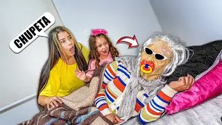 WE FOUND THE EVIL GRANDMA SUCKING A PACIFIER IN THE ROOM!!