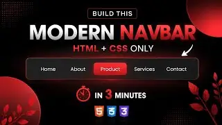 Build This Modern Navbar in Just 3 Minutes! | HTML + CSS Only