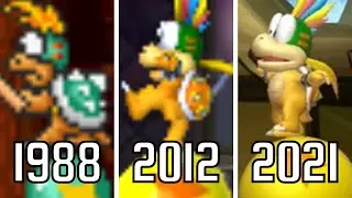 Evolution of Lemmy Koopa Battles in Super Mario Games (1988 - 2021)