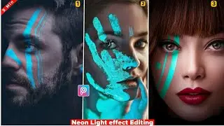 Neon Light Effect Photo Editing in Picsart || PicsArt Neon Glowing photo editing