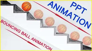 Bounce Ball Animation Effect in Powerpoint Presentation, Power Point Animation