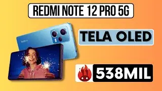 Redmi Note 12 PRO 5G! Tela Oled e áudio estéreo!