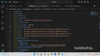 Suite path configuration in Behat testing Drupal 10, Drupal 9, Drupal 8 | D4Drupal