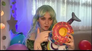 ASMR Popping Balloons And Inflatables | Beachball Bursting and Spit Painting 💜