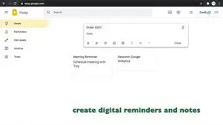 Introduction to Google Keep, Digital Sticky Note Page
