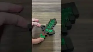 Building Minecraft Emerald Sword BUT Lego! 