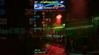 Rx 7900 GRE Ryzen 7 5800x Cyberpunk Test