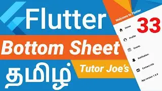 BottomSheet Widget in Flutter தமிழ் | BottomSheet Complete Properties in Flutter | Mobile Apps