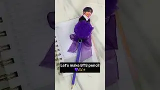 BTS pencil 💜🫶 #btsarmy #backtoschool #howtomake #btsmerch