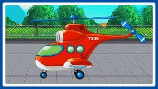 Мультики про машинки | Пожарный вертолет | игры | Весёлые КиНдЕрЫ