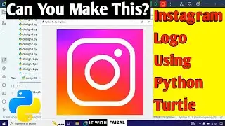 Instagram Logo Using Python Turtle | Easy Python Turtle Graphics Drawing Tutorial For Beginners