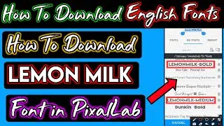How To Download Custom Fonts in pixallab | How To Download English Fonts in PixalLab | Download font
