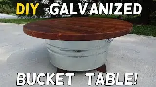 DIY Galvanized Bucket Table!