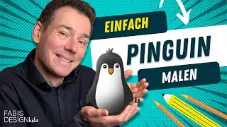 Wie malt man einen Pinguin? 🐧 Einfaches Zeichnen für Kinder | Schritt-für-Schritt-Anleitung