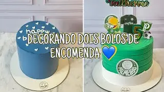 ROTINA + DECORANDO DOIS BOLOS DE ENCOMENDA 🩷 | Letícia Borgheti
