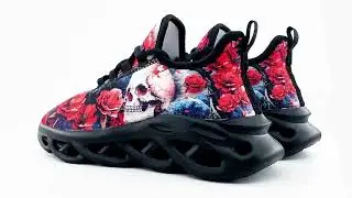 🔥 CUSTOM Skull Running Shoes for Men & Women! Perfect for Sports & Training 🏃‍♂️🏃‍♀️