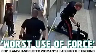 Cop Slams Handcuffed Woman's Head Into The Ground