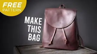 Making a Leather Drawstring Backpack - FREE Pattern