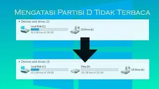 drive D tidak muncul di my computer (drive data D tidak ada di komputer) #tutorialkomputer