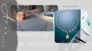 Jewellery Gouache Drawing | YELLOW DIAMOND, DIAMOND AND BLACK ONYX NECKLACE #tiffany #yellowdiamond